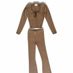 Frankie Bikinis Bella Hadid Texas Cardigan and pants size medium